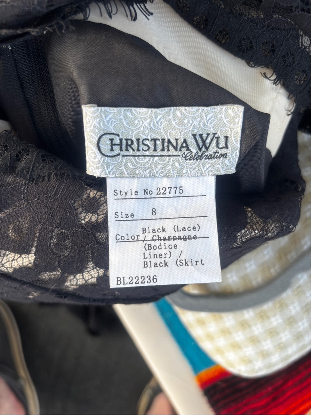 Christina Wu Black Halter Maxi Dress Style 22775 - Picture 3 of 5